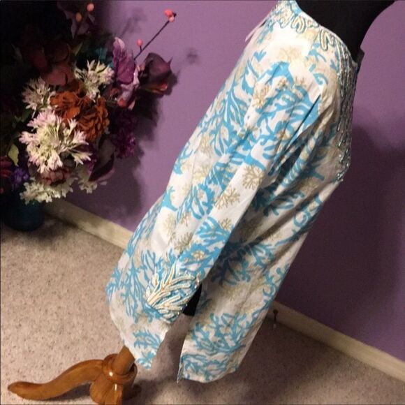 Barbara Gerwit Jacquard tunic, hand beaded. NWT - Picture 5 of 8